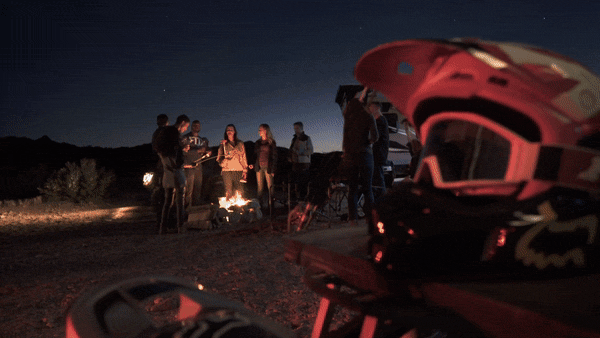 Cinemagraph of Camping with Honda in the Valley of Fire outside of Las Vegas Nevada with fireworks in the distance for 4th of July by Social Media photographer Nick Reid.